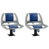 Vidaxl 4-piece boat seat set Foldable 48x51x41 cm blue and white