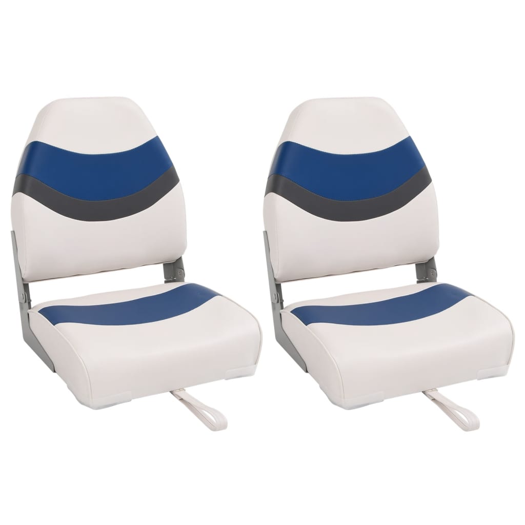 Vidaxl Boat chairs 2 pcs foldable with high backrest 44x38x55 cm