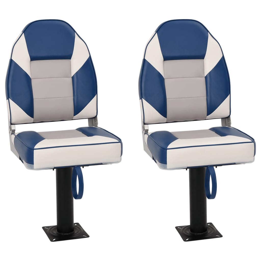 Vidaxx Juego de sillas para barco de 4 piezas con respaldo alto, plegable