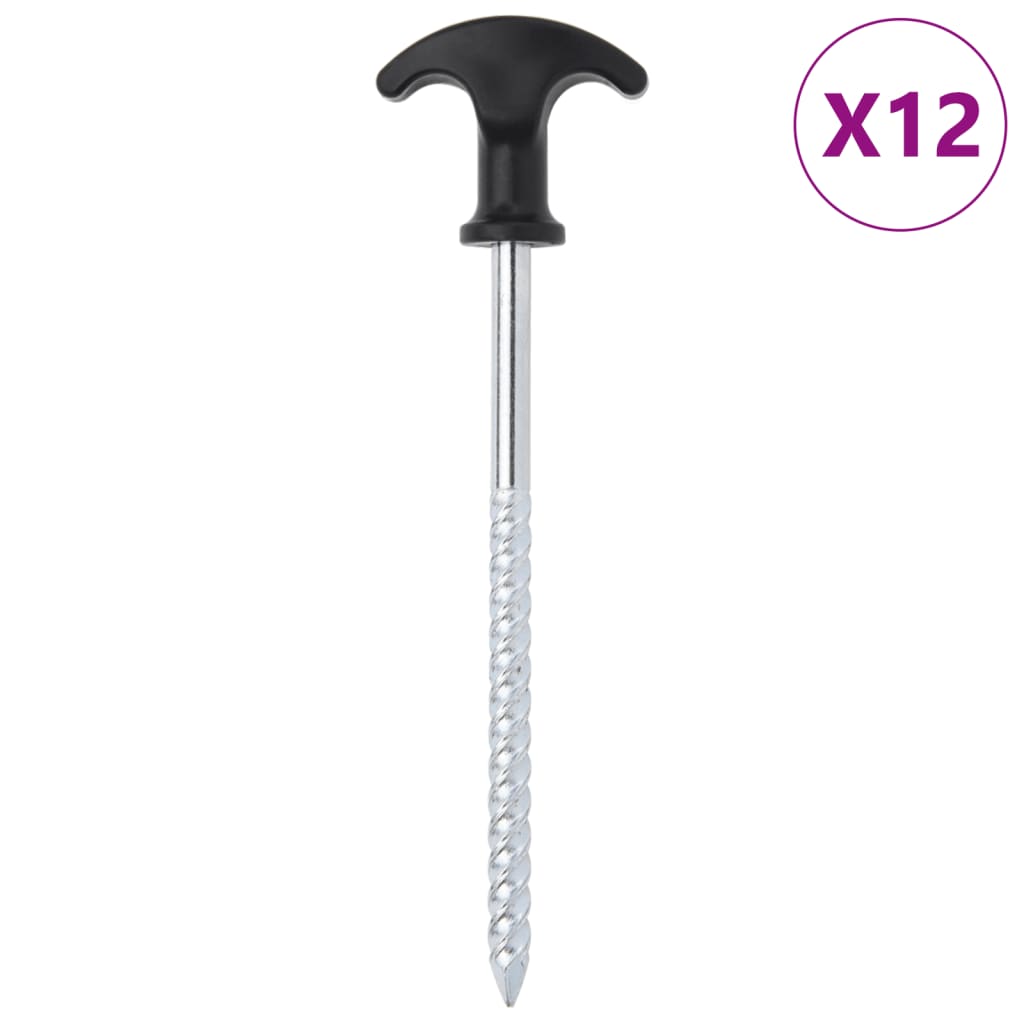 VidaXL tent pegs 12 st Ø7 mm 17 cm galvanized steel