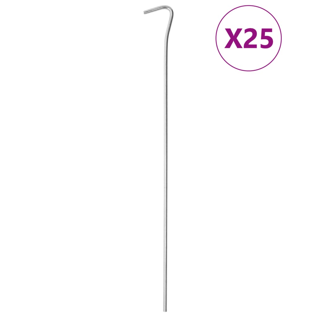 VidaXL tent pegs 25 st Ø4 mm 30 cm galvanized steel