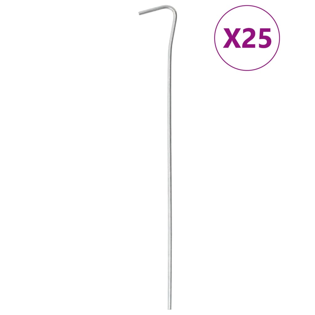 VidaXL tent pegs 25 st Ø3 mm 23 cm galvanized steel