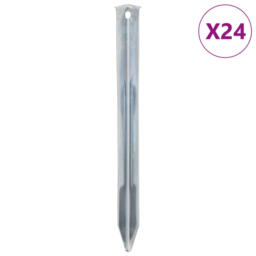 VidaXL tent pegs 24 st Ø20 mm 22 cm galvanized steel
