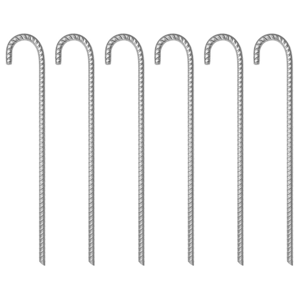 VidaXL tent pegs 6 st Ø12 mm 41.5 cm galvanized steel
