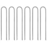 Vidaxl tent hairing 6 pcs u-shaped Ø7 mm 30 cm galvanized steel