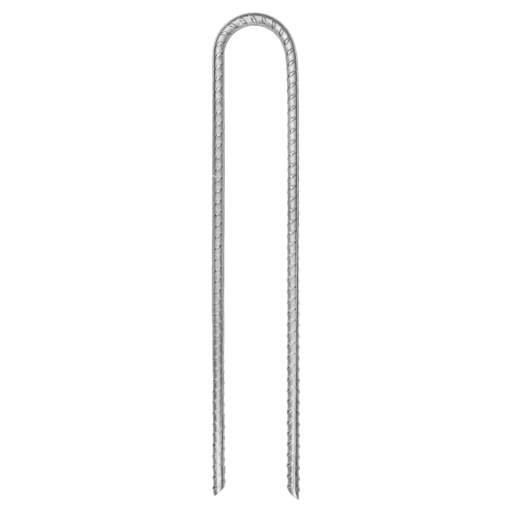 Vidaxl tent hairing 6 pcs u-shaped Ø7 mm 30 cm galvanized steel