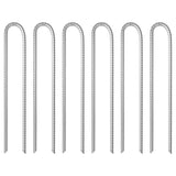 Vidaxl tent hairing 6 pcs u-shaped Ø10 mm 37 cm galvanized steel
