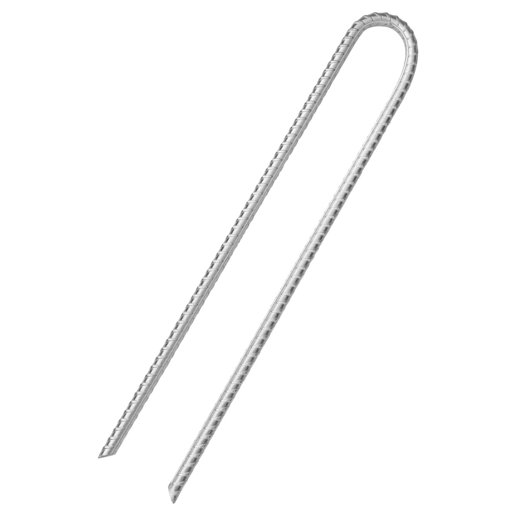 Vidaxl tent hairing 12 pcs U-shaped Ø10 mm 37 cm galvanized steel