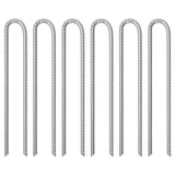 Vidaxl tent hairing 6 pcs U-shaped Ø12 mm 41.5 cm galvanized steel