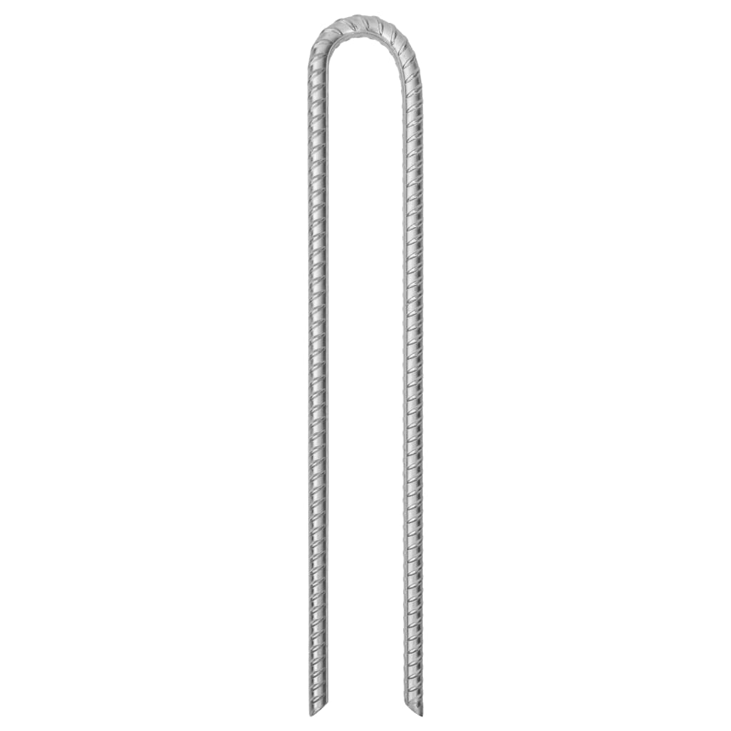 Vidaxl tent hairing 6 pcs U-shaped Ø12 mm 41.5 cm galvanized steel