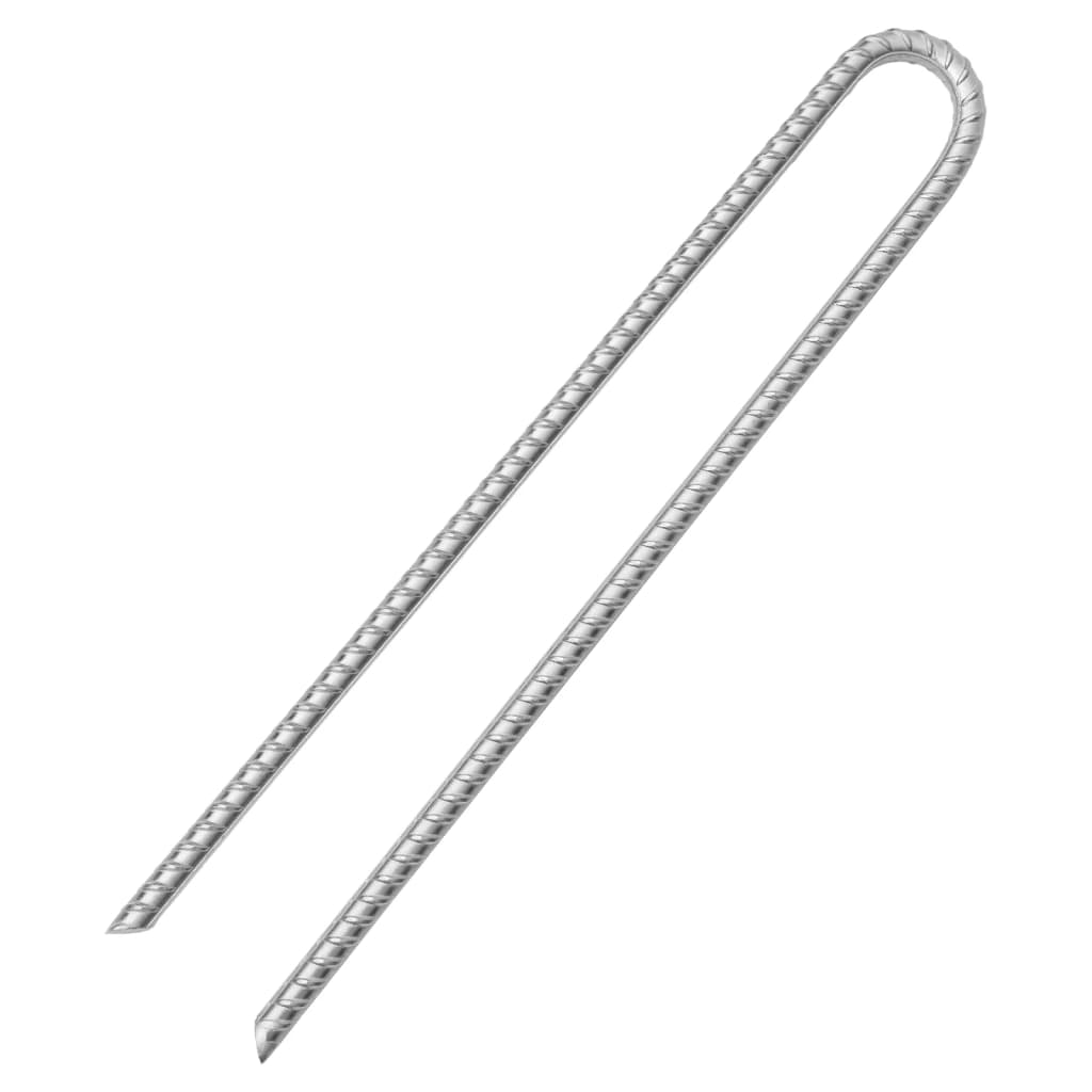 Vidaxl tent pegs 12 pcs u-shaped Ø12 mm 41.5 cm galvanized steel
