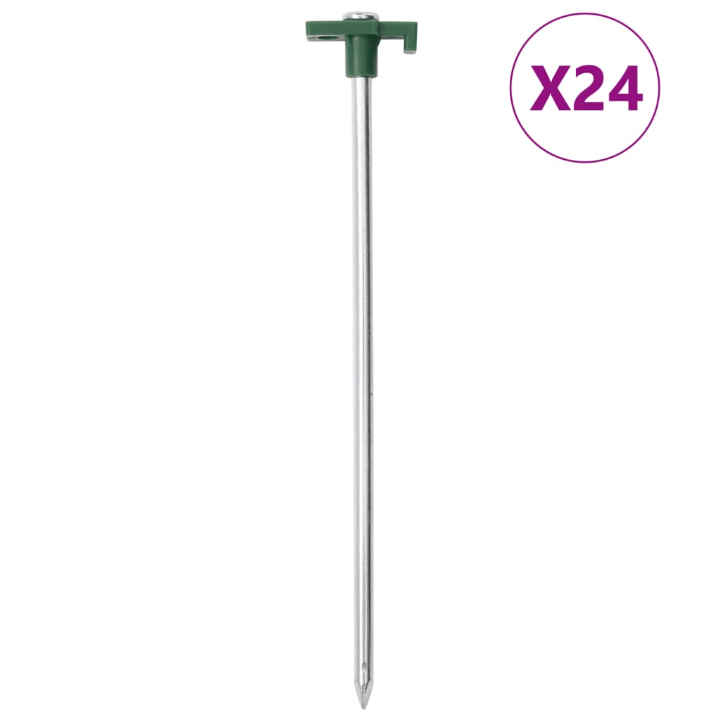 Vidaxl Tent Hairing 24 St 7 mm 25 cm stalowy polipropen stalowy