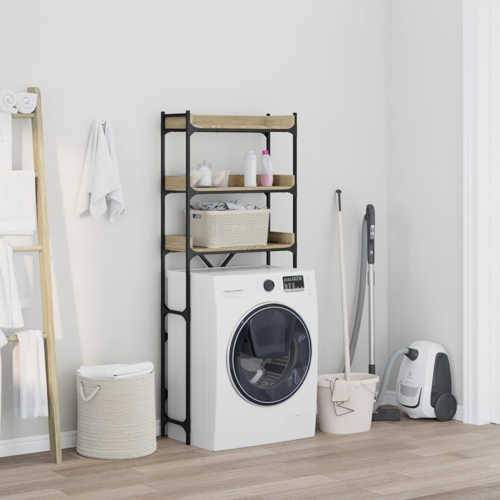 VidaXL Washing Machinek 67x25x163 cm Processed wood Sonoma oak -colored