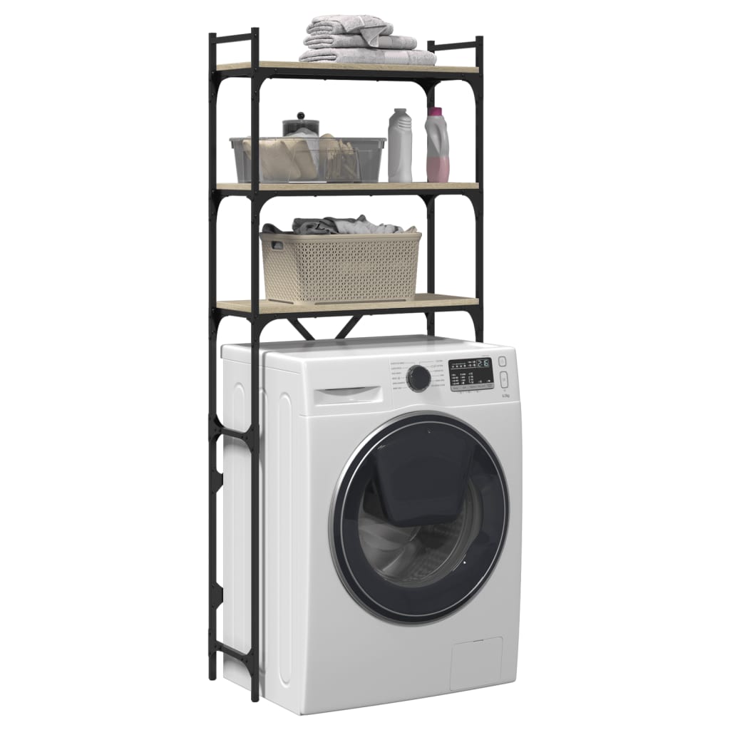 VidaXL Washing Machinek 67x25x163 cm Processed wood Sonoma oak -colored