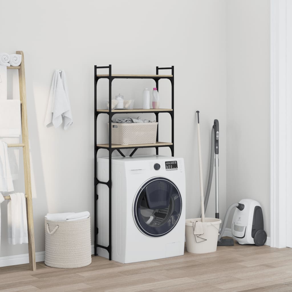 VidaXL Washing Machinek 67x25x163 cm Processed wood Sonoma oak -colored