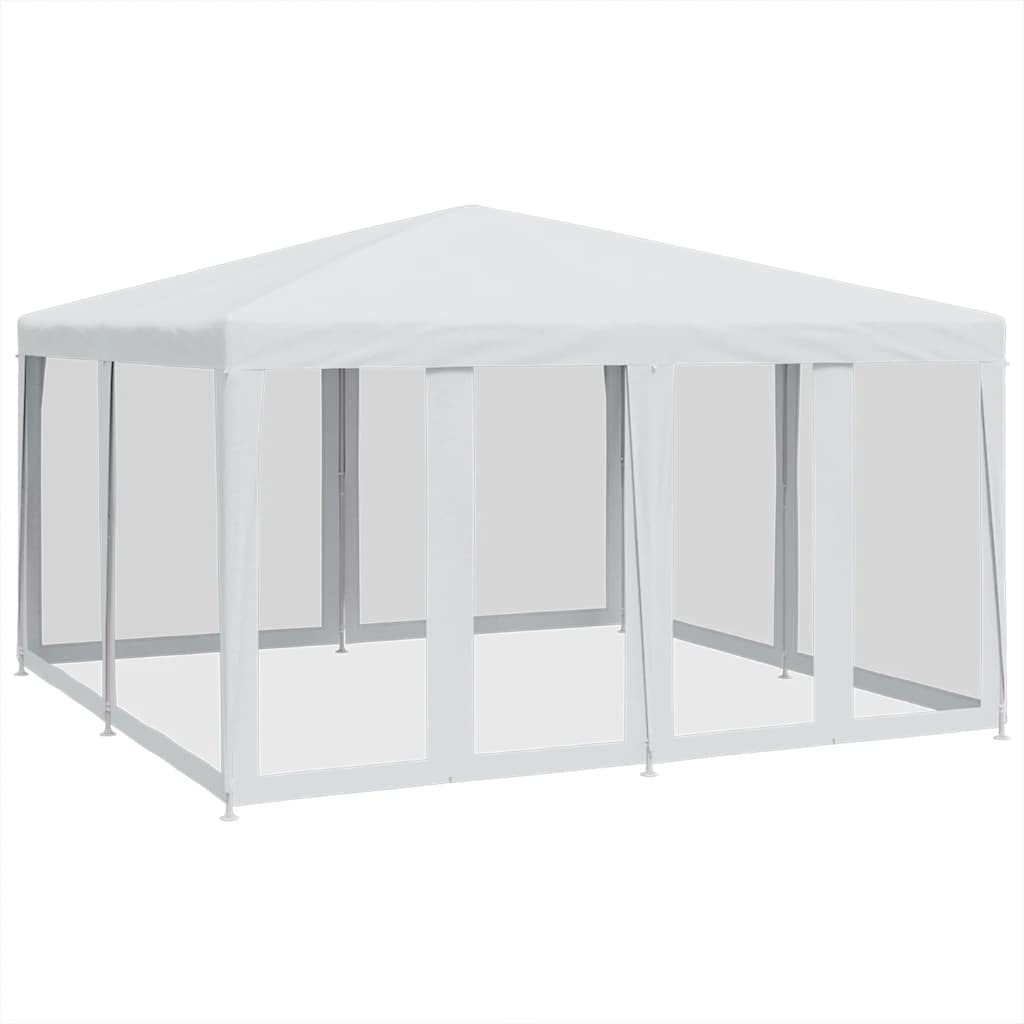 Vidaxl Party tent with 8 mesh side walls 4x4 m hdpe white