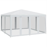 Vidaxl Party tent with 8 mesh side walls 4x4 m hdpe white