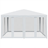 Vidaxl Party tent with 8 mesh side walls 4x4 m hdpe white