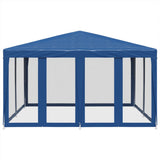 Vidaxl -Partyzelt mit 8 -Mesh -Seitenwänden 4x4 M HDPE Blau