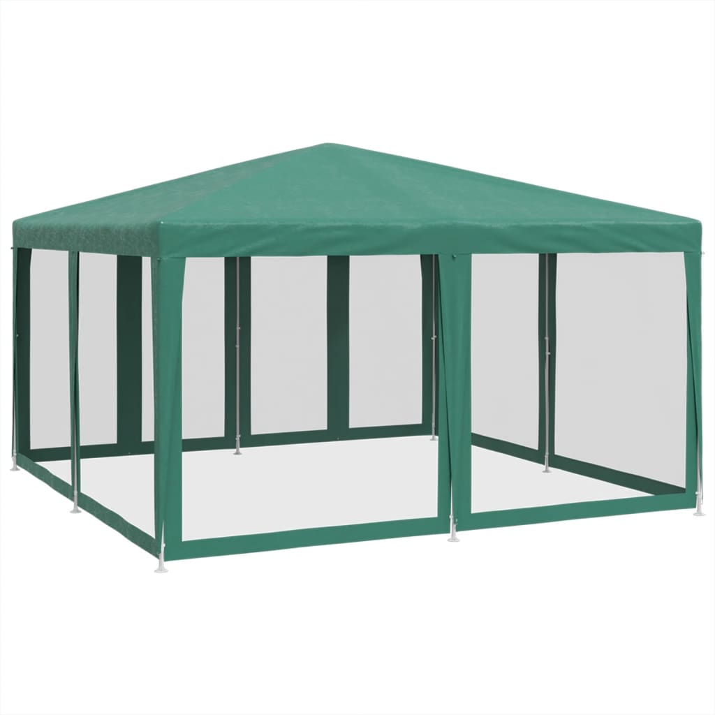 Vidaxl Party tent with 8 mesh side walls 4x4 m HDPE Green