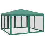 Vidaxl Party tent with 8 mesh side walls 4x4 m HDPE Green