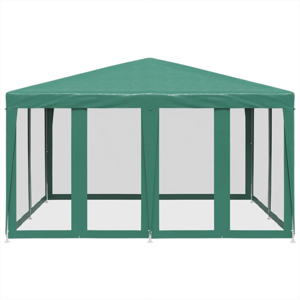 Vidaxl Party tent with 8 mesh side walls 4x4 m HDPE Green