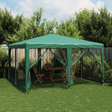 Vidaxl Party tent with 8 mesh side walls 4x4 m HDPE Green