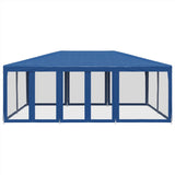 Vidaxl Party tent with 10 mesh side walls 6x4 m hdpe blue