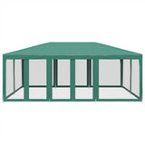 Vidaxl Party tent with 10 mesh side walls 6x4 m hdpe green