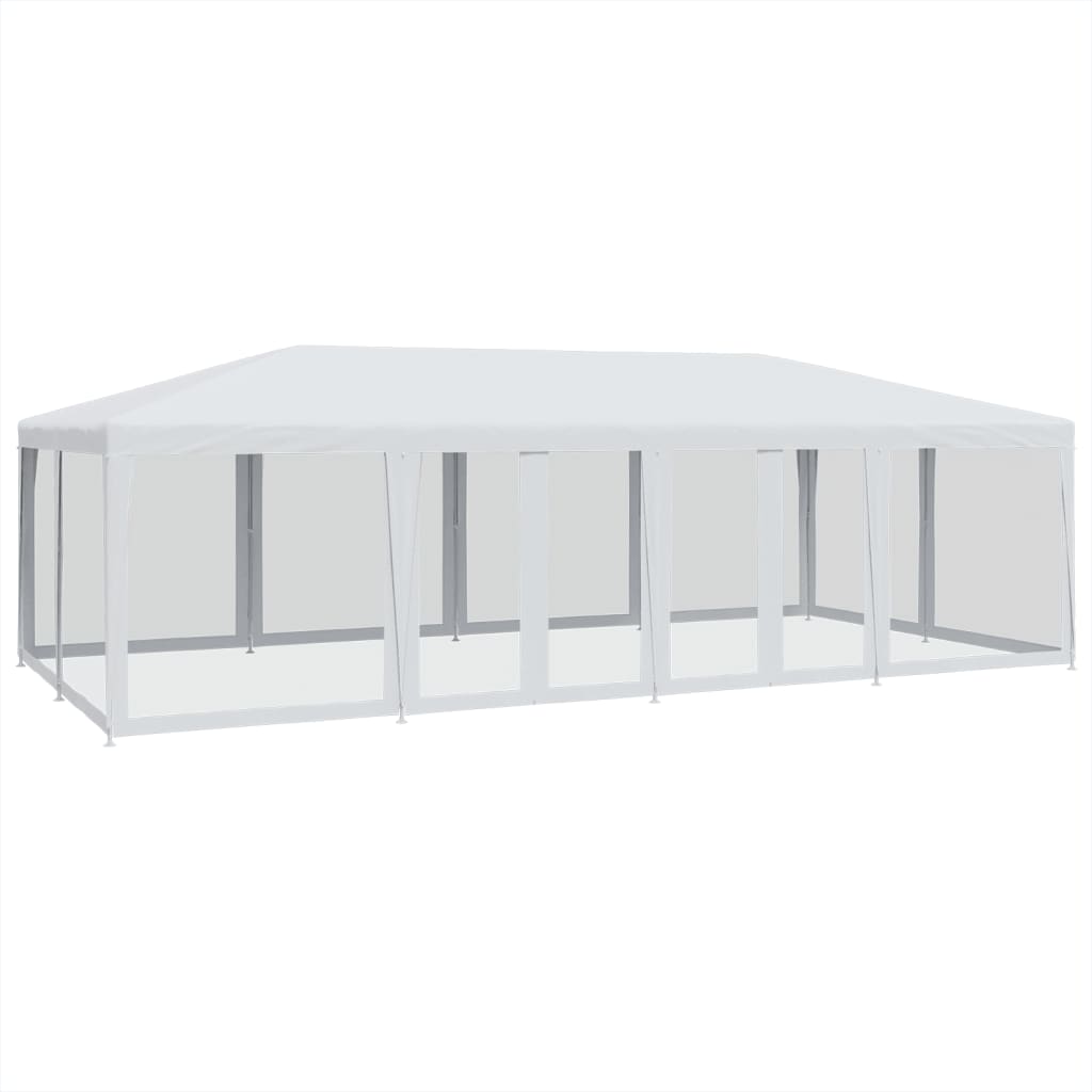 Vidaxl Party tent with 12 mesh side walls 8x4 m hdpe white