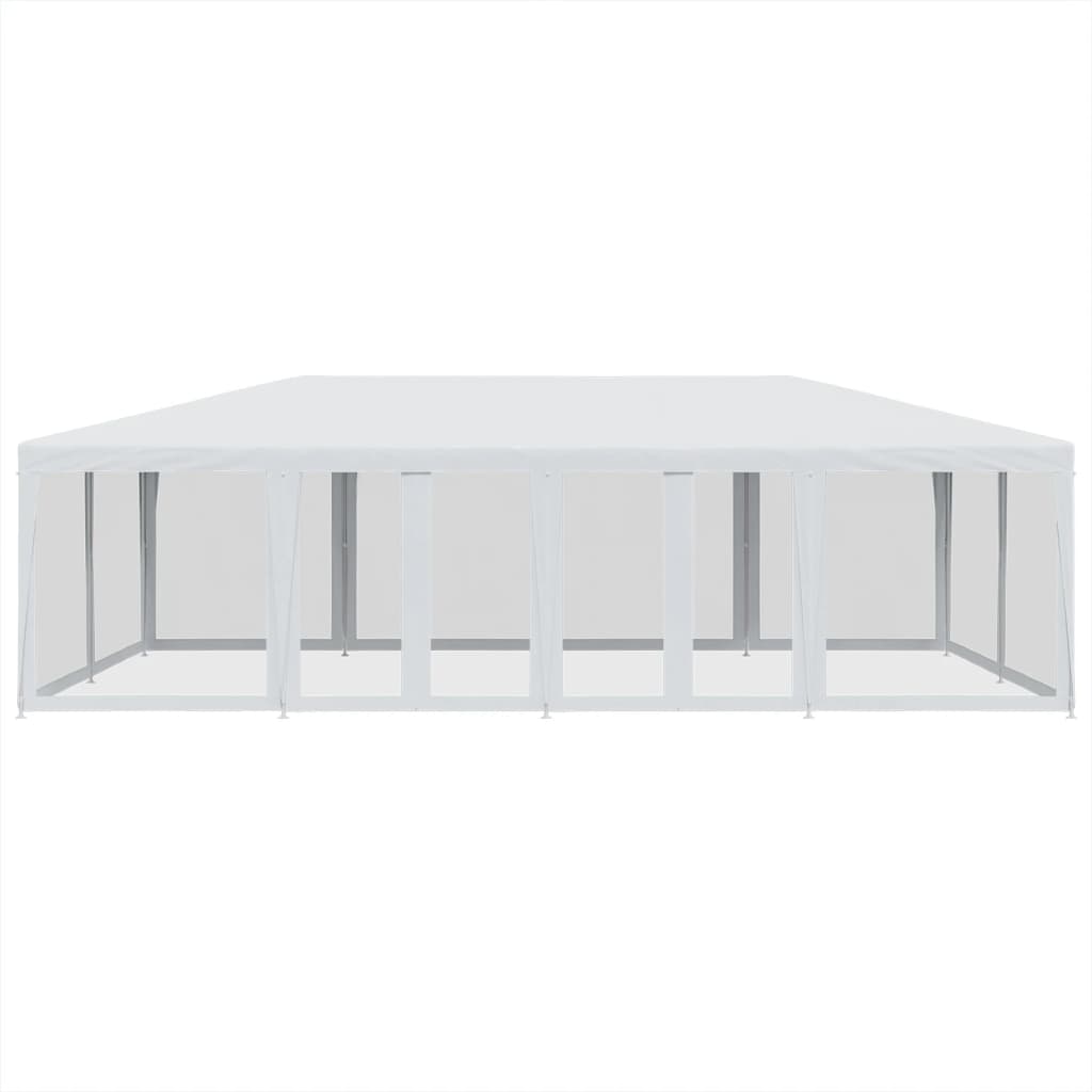 Vidaxl Party tent with 12 mesh side walls 8x4 m hdpe white