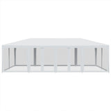 Vidaxl Party tent with 12 mesh side walls 8x4 m hdpe white