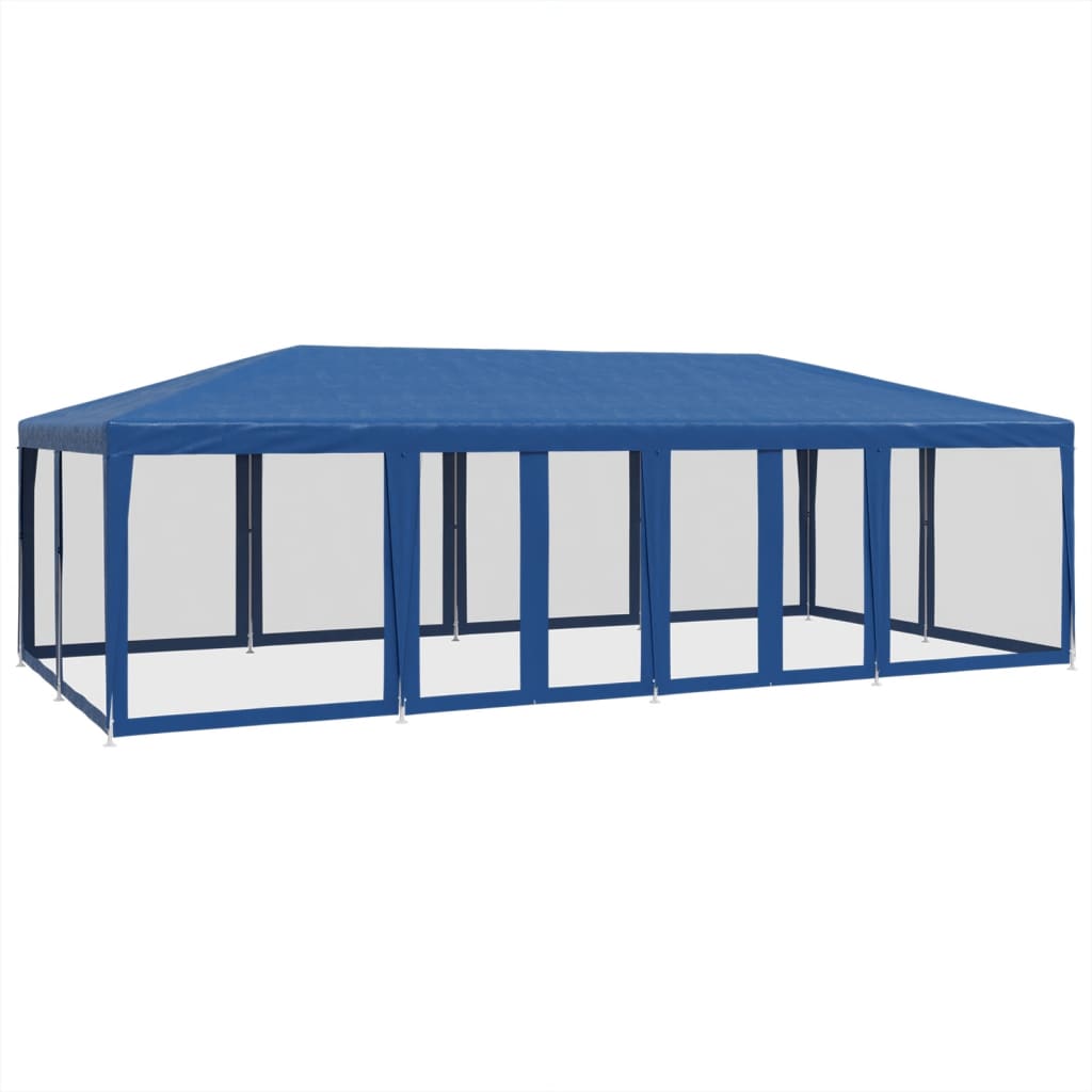 Vidaxl Party tent with 12 mesh side walls 8x4 m hdpe blue