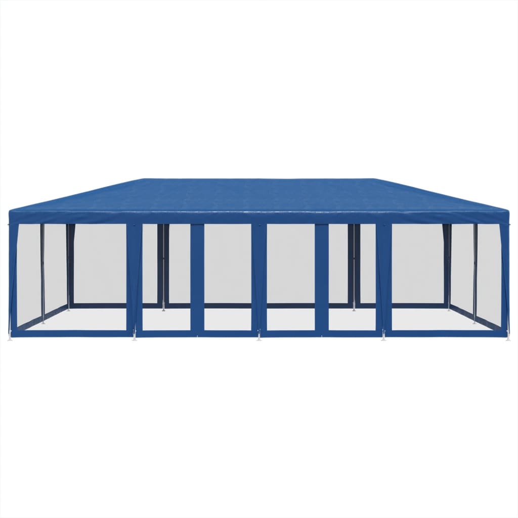 Vidaxl Party tent with 12 mesh side walls 8x4 m hdpe blue