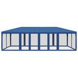 Vidaxl Party tent with 12 mesh side walls 8x4 m hdpe blue