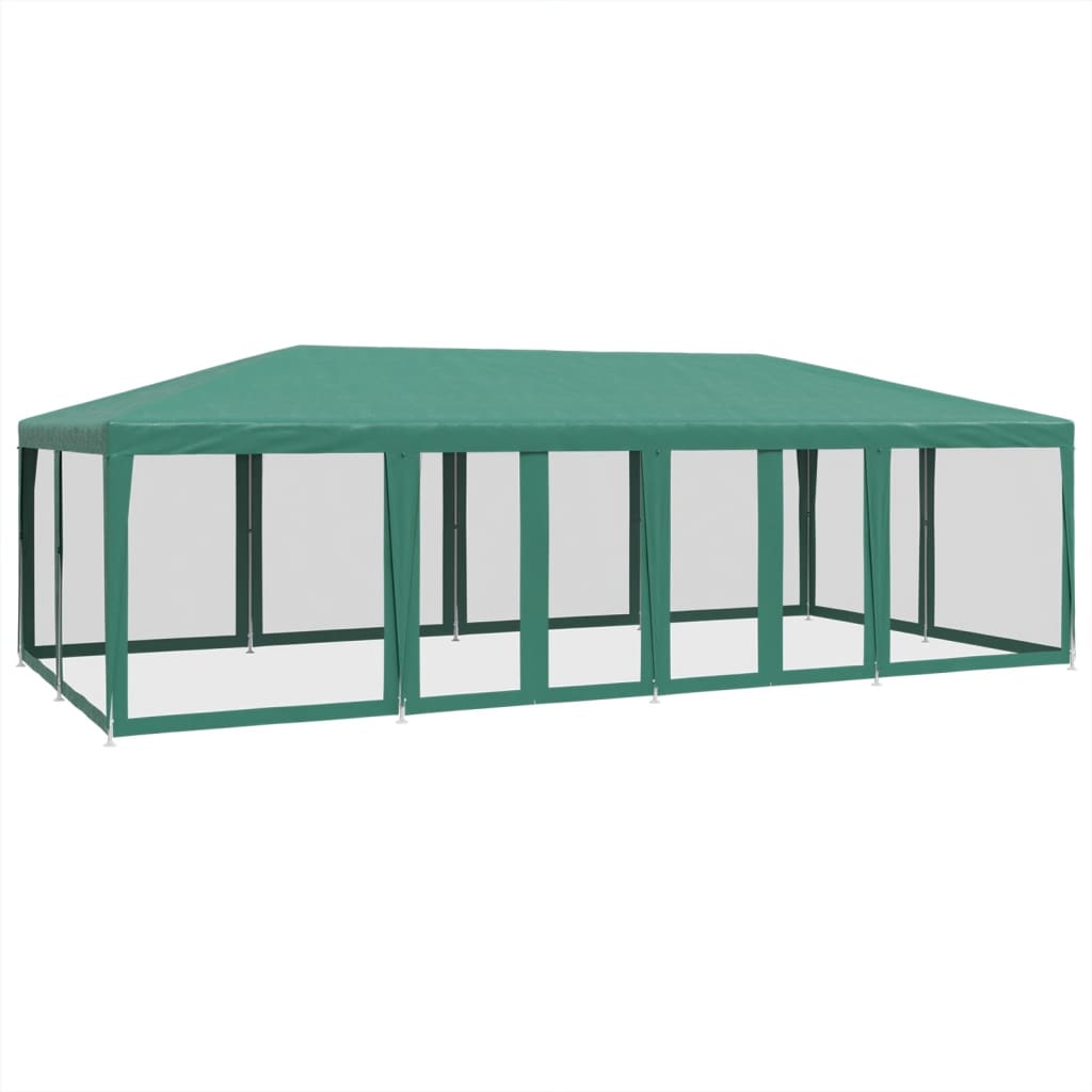 Vidaxl Party tent with 12 mesh side walls 8x4 m hdpe green