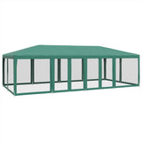 Vidaxl Party tent with 12 mesh side walls 8x4 m hdpe green