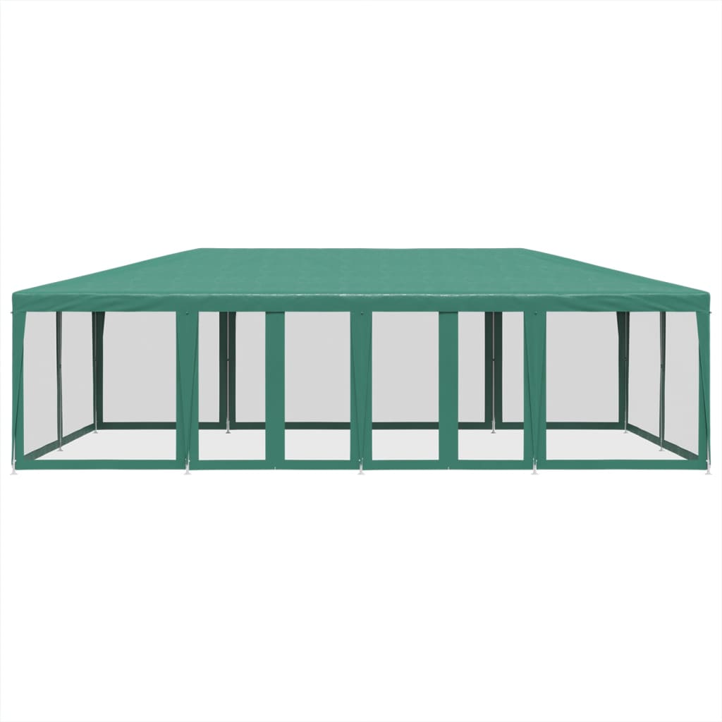 Vidaxl Party tent with 12 mesh side walls 8x4 m hdpe green