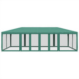 Vidaxl Party tent with 12 mesh side walls 8x4 m hdpe green