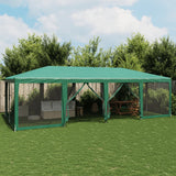 Vidaxl Party tent with 12 mesh side walls 8x4 m hdpe green