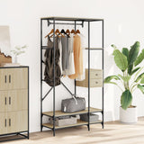 Vidaxl clothes rack with shelves processed wood Sonoma oak -colored