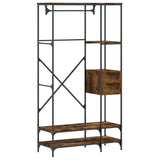 Vidaxl Clothing rack with shelves processed wood Smoked oak -colored