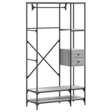 Vidaxl Clothing rack with shelves processed wood gray Sonoma oak colored