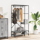 Vidaxl Clothing rack with shelves processed wood gray Sonoma oak colored