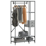 Vidaxl Clothing rack with shelves processed wood gray Sonoma oak colored