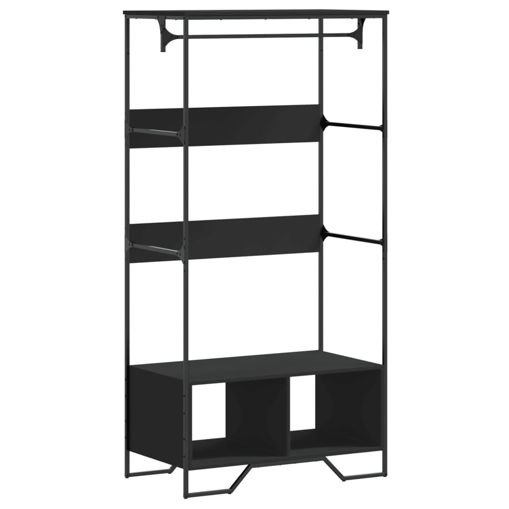 Vidaxl Wardrobe 90x50x180 cm Properted Wood Black
