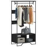 Vidaxl Wardrobe 90x50x180 cm Properted Wood Black