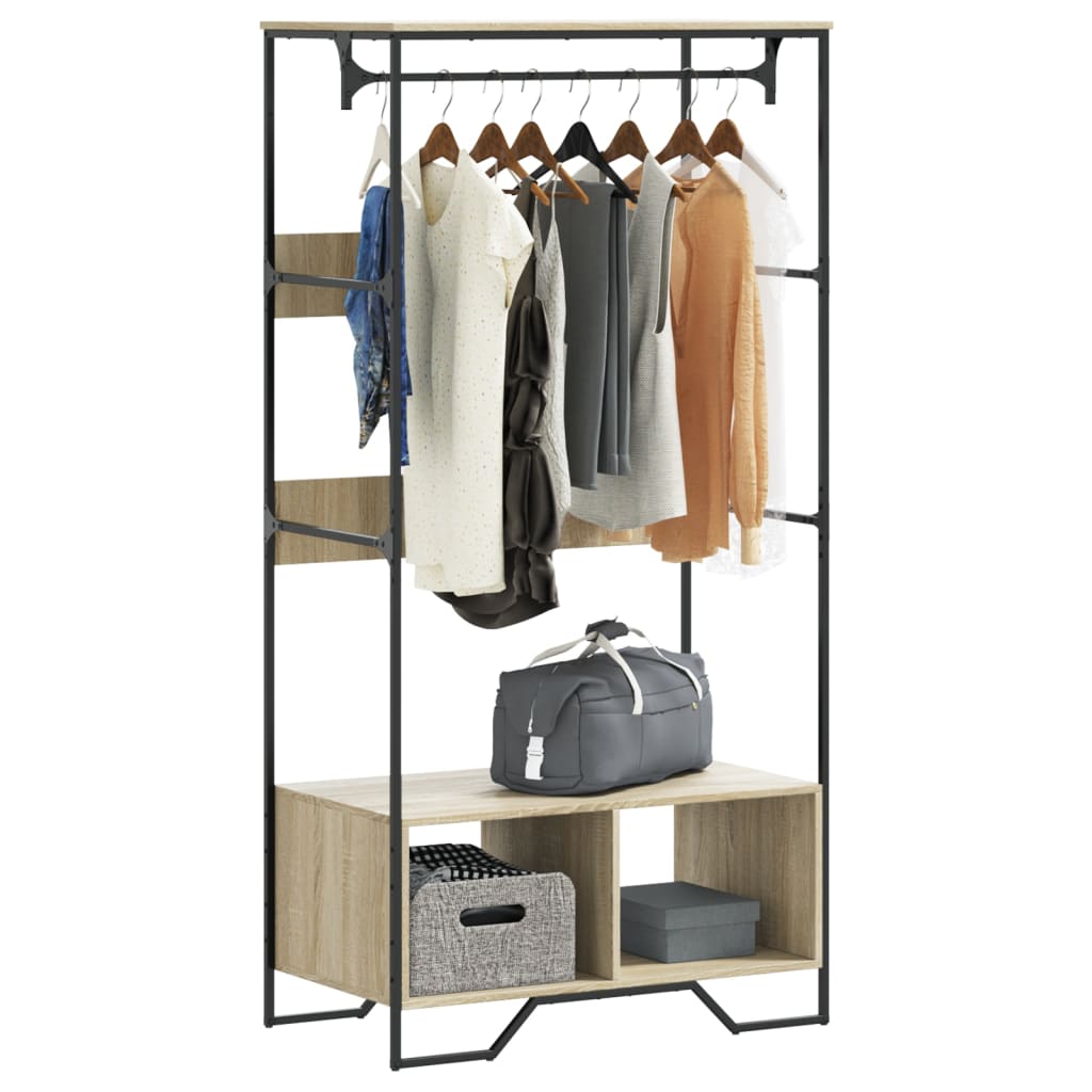 Vidaxl Wardrobe 90x50x180 cm Properted Wood Sonoma Oak colored