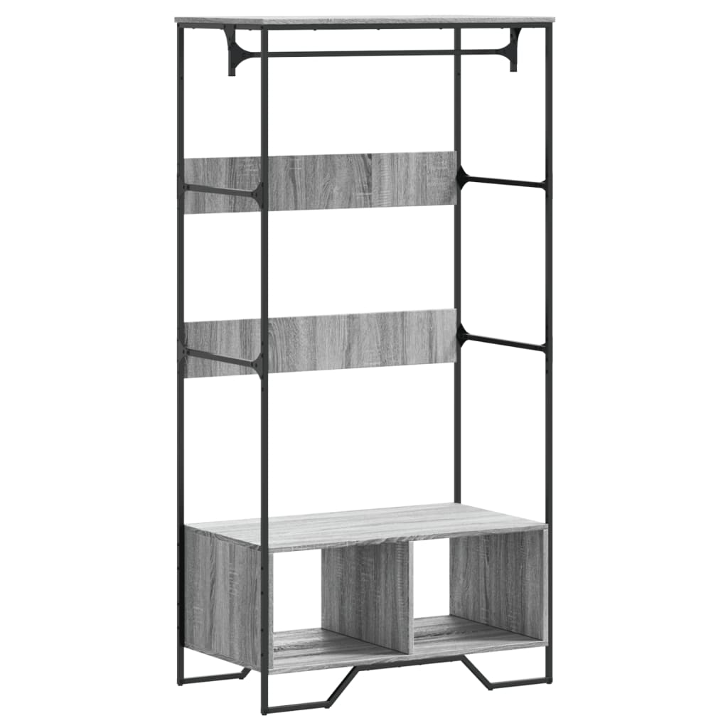 Vidaxl Wardrobe 90x50x180 cm Properted Wood Gray Sonoma Oak colored