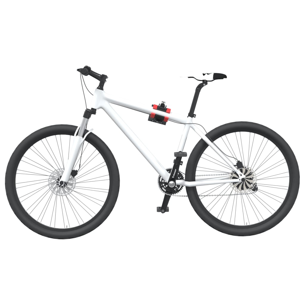 Vidaxl Fiets reparéieren Halter Klappbar Wall Montéierung rout a schwaarz Stol